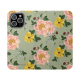 Garden Rose Flip Wallet Case