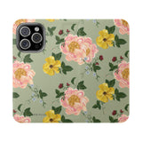 Garden Rose Flip Wallet Case
