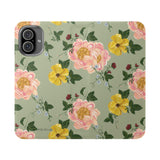 Garden Rose Flip Wallet Case
