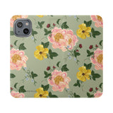 Garden Rose Flip Wallet Case
