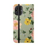 Garden Rose Flip Wallet Case