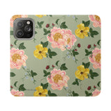 Garden Rose Flip Wallet Case