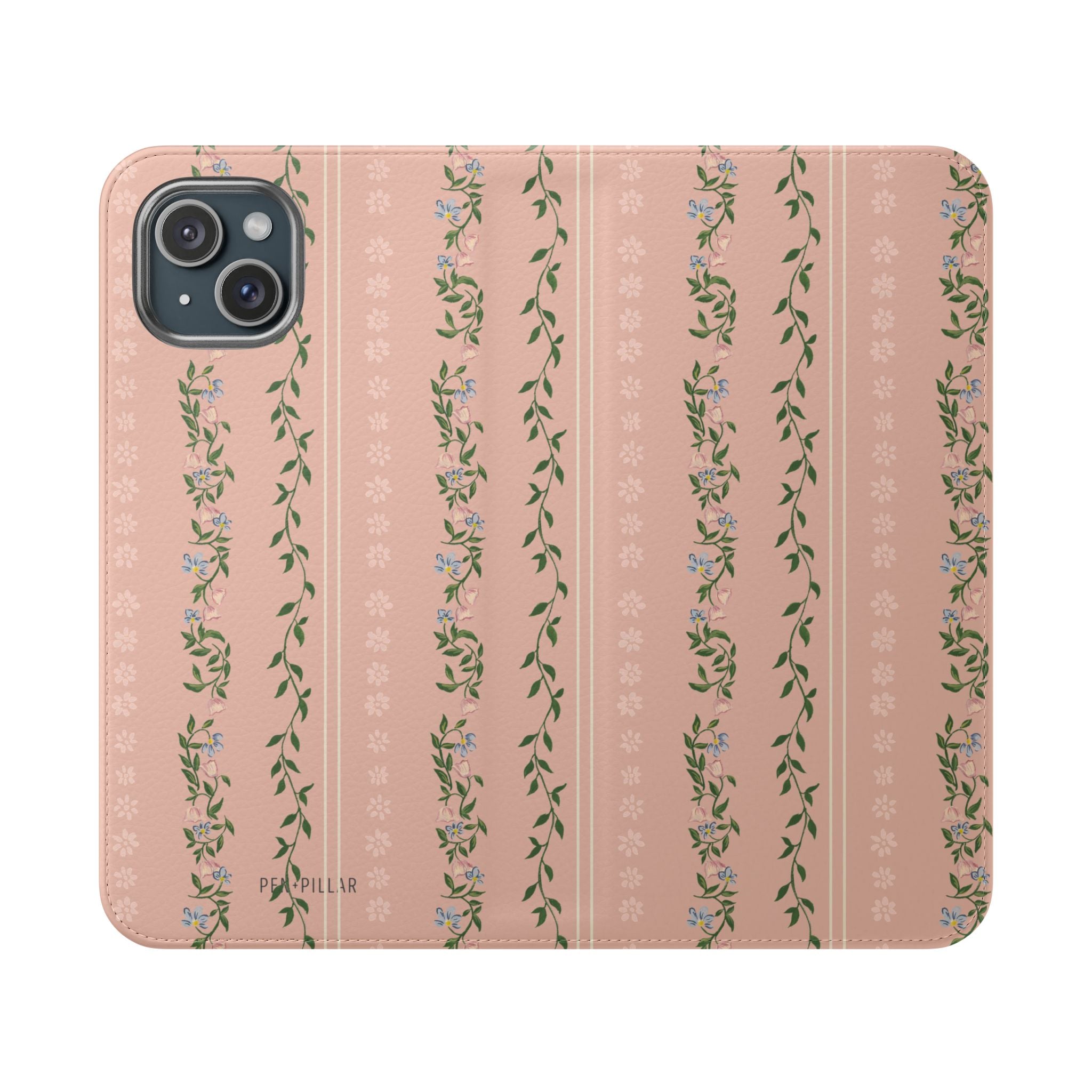 Camellia Flip Wallet Case