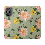 Garden Rose Flip Wallet Case