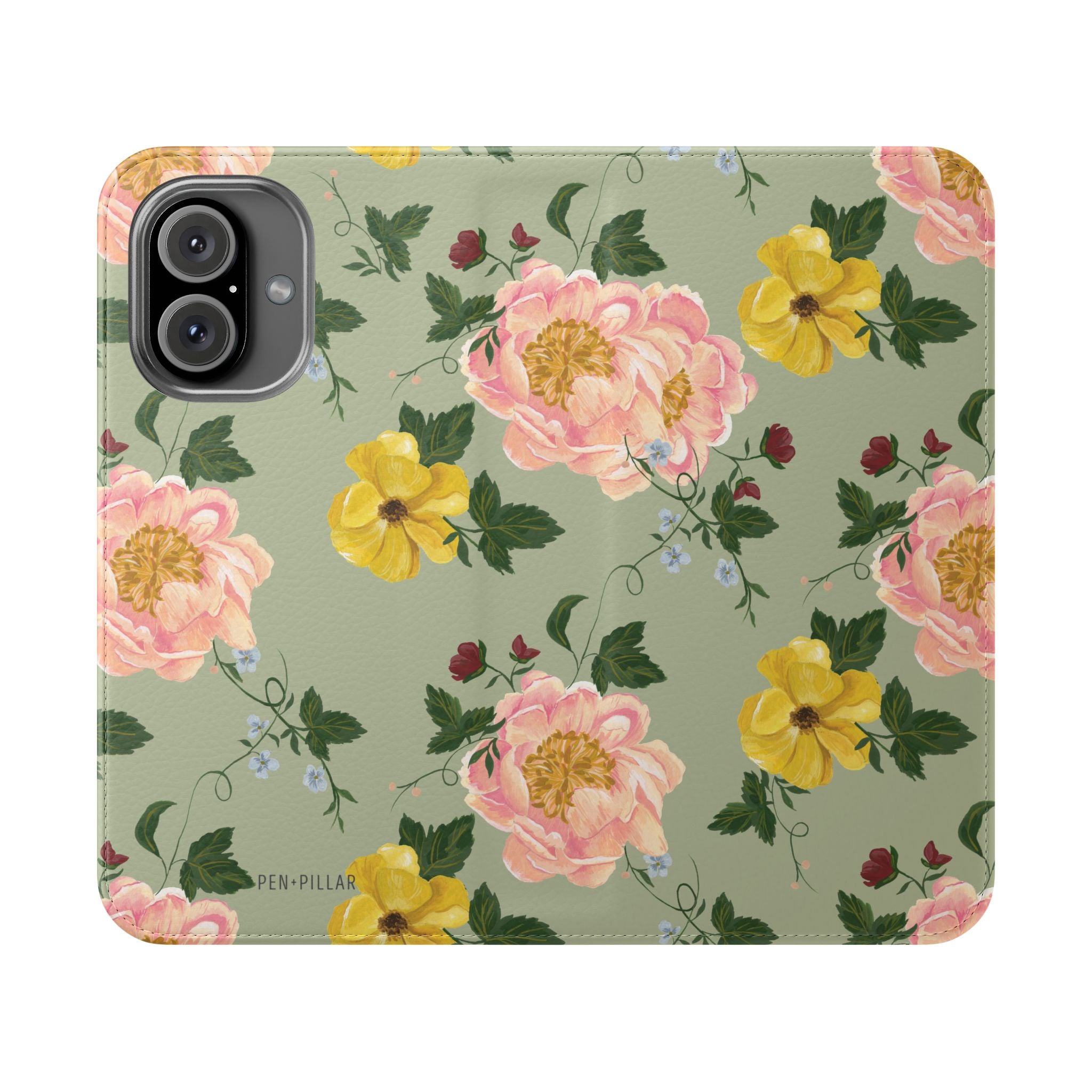 Garden Rose Flip Wallet Case