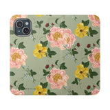 Garden Rose Flip Wallet Case