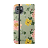 Garden Rose Flip Wallet Case
