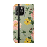 Garden Rose Flip Wallet Case