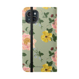 Garden Rose Flip Wallet Case