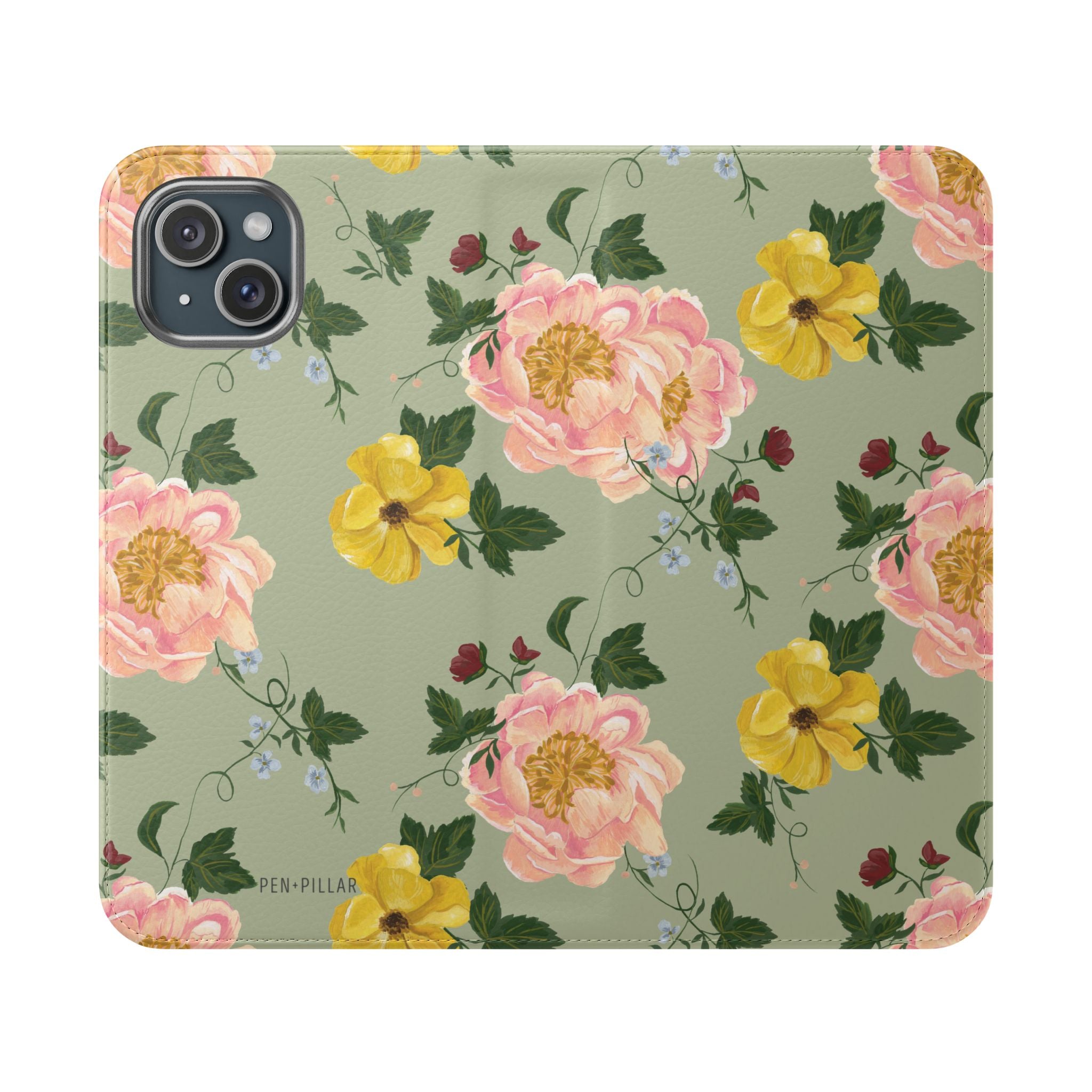 Garden Rose Flip Wallet Case