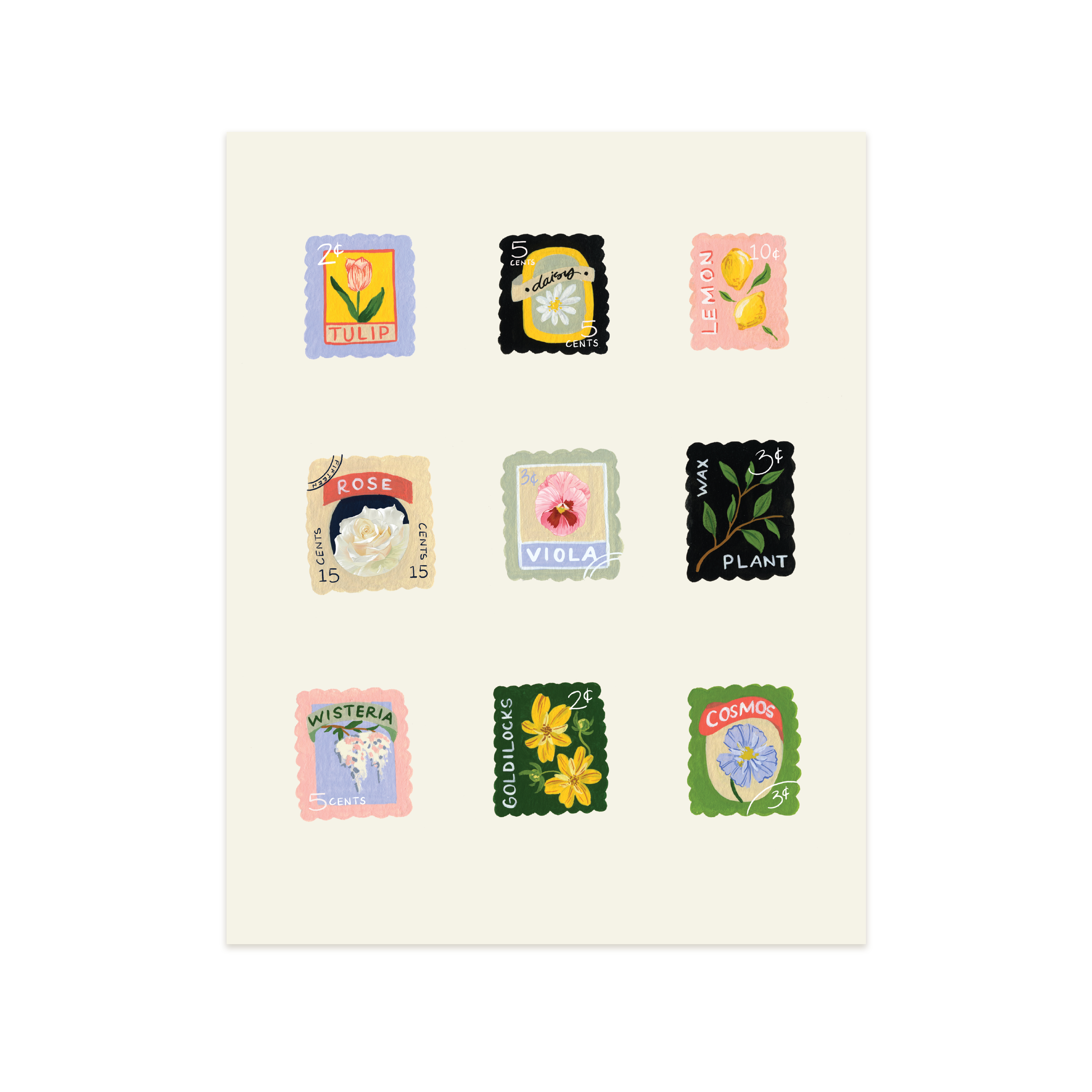 Stamps Art Print