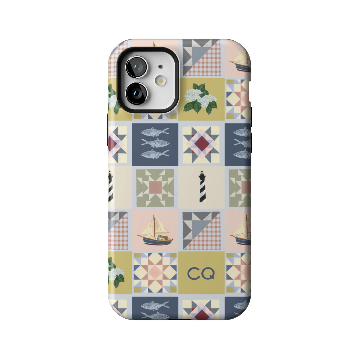 Coastal Quilt Personalized iPhone Case
