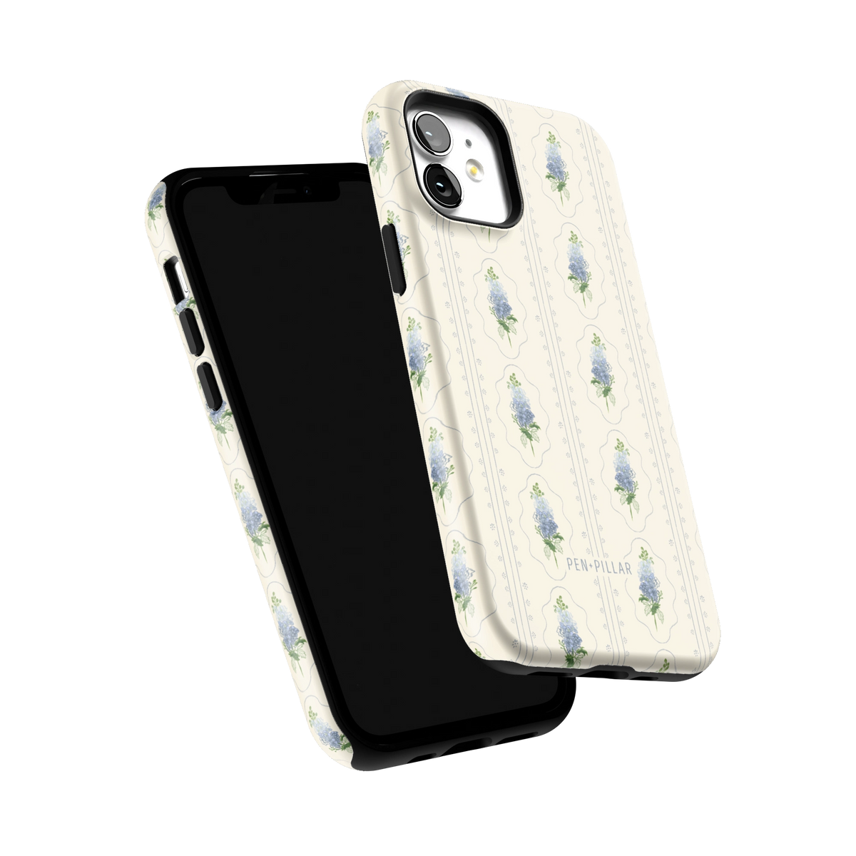 July Birth Month iPhone 12 case tilted to show the raised edges around the screen and camera