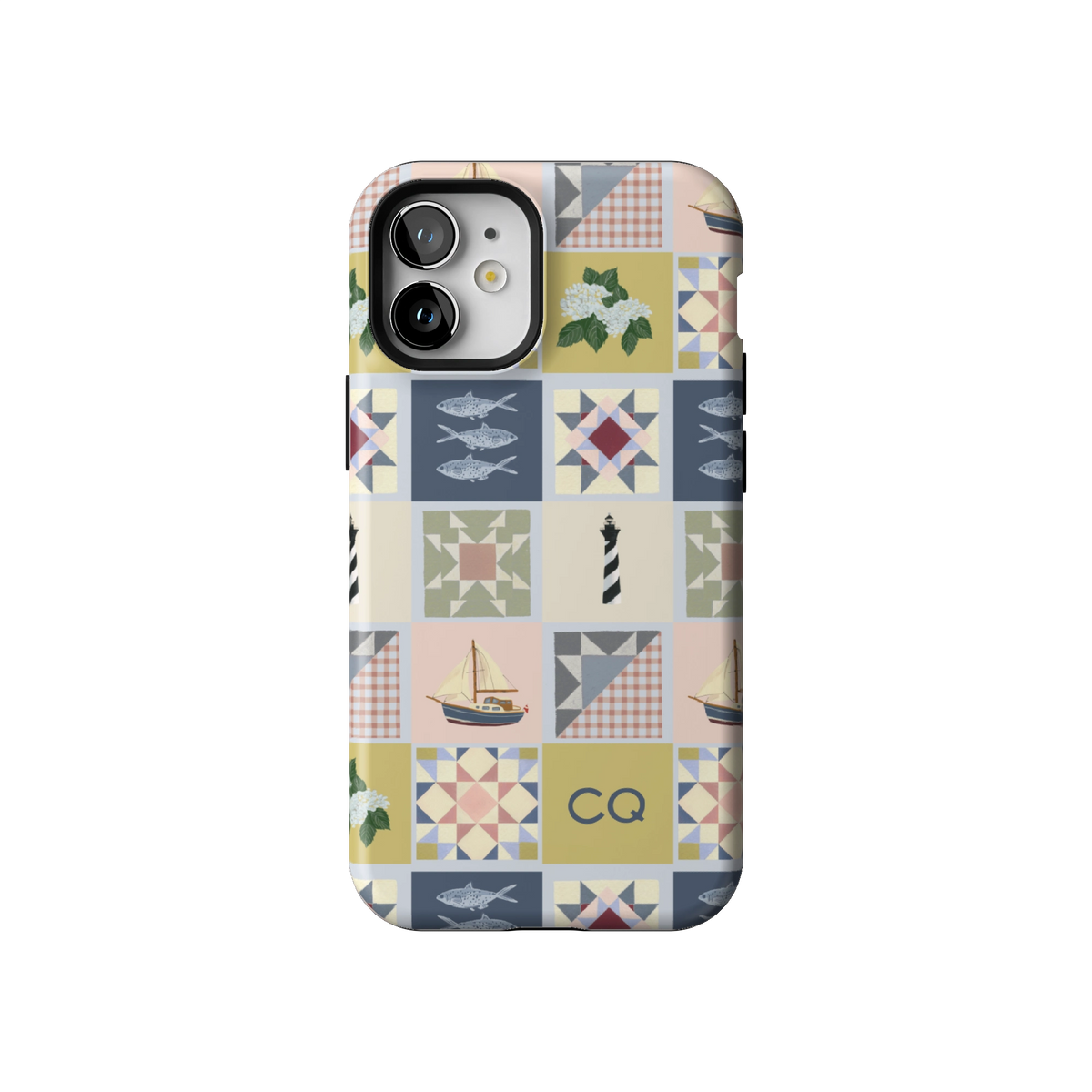 Coastal Quilt Personalized iPhone Case