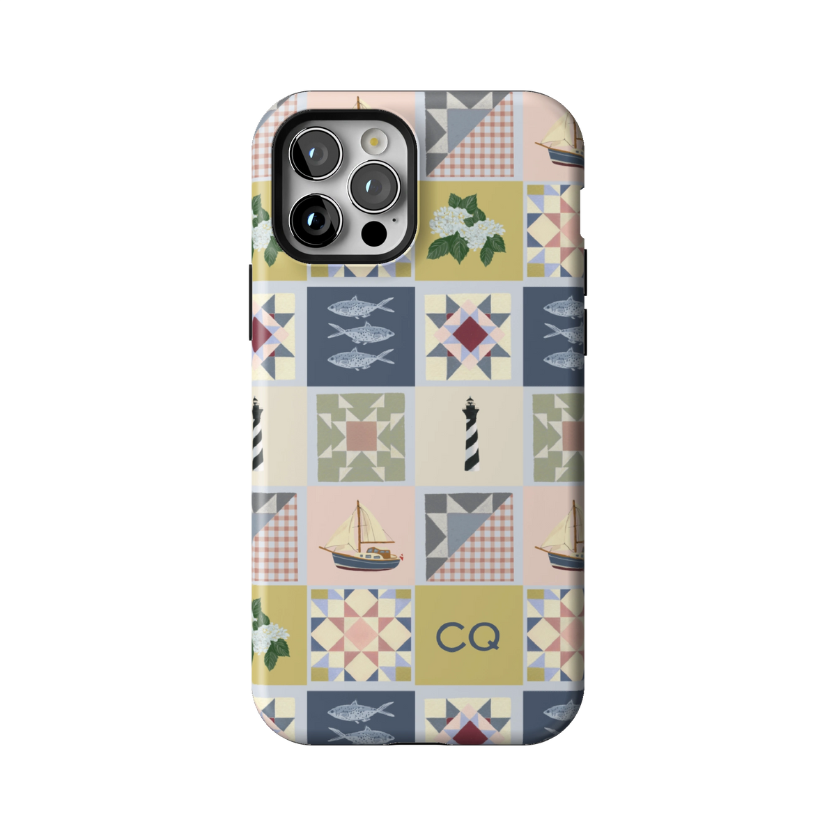 Coastal Quilt Personalized iPhone Case