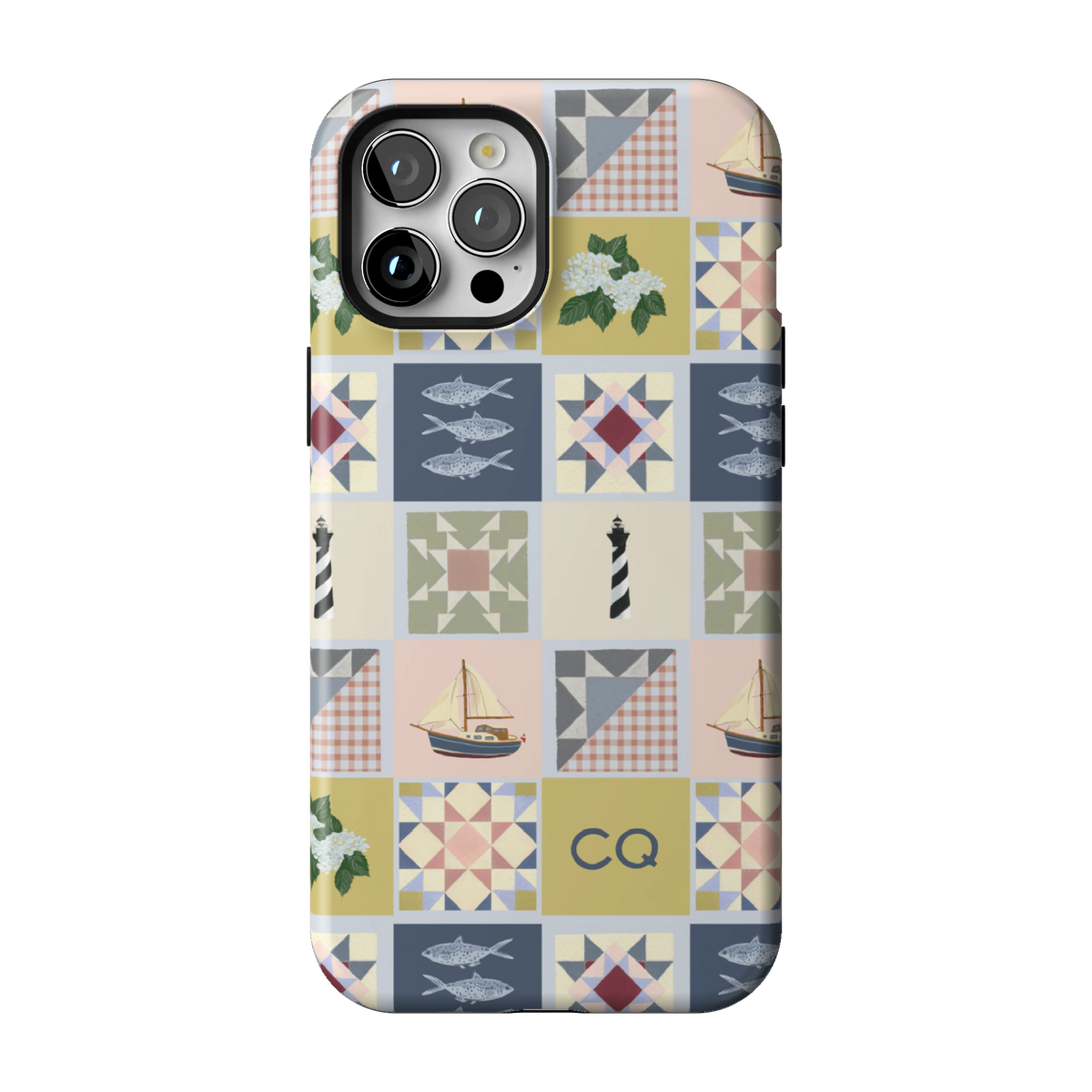 Coastal Quilt Personalized iPhone Case