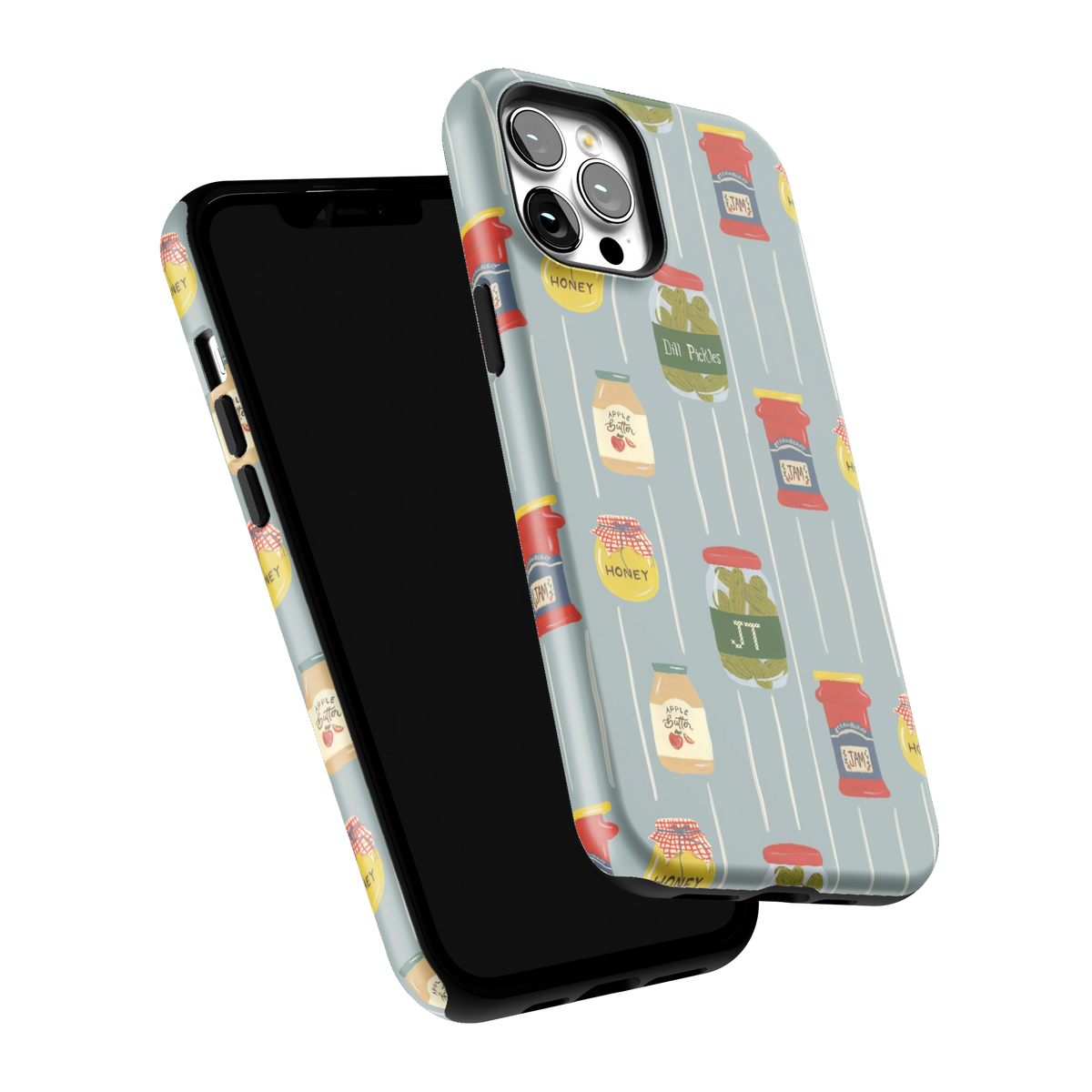 Preserves Personalized iPhone 12 Pro Max case tilted to show the raised edges around the screen and camera