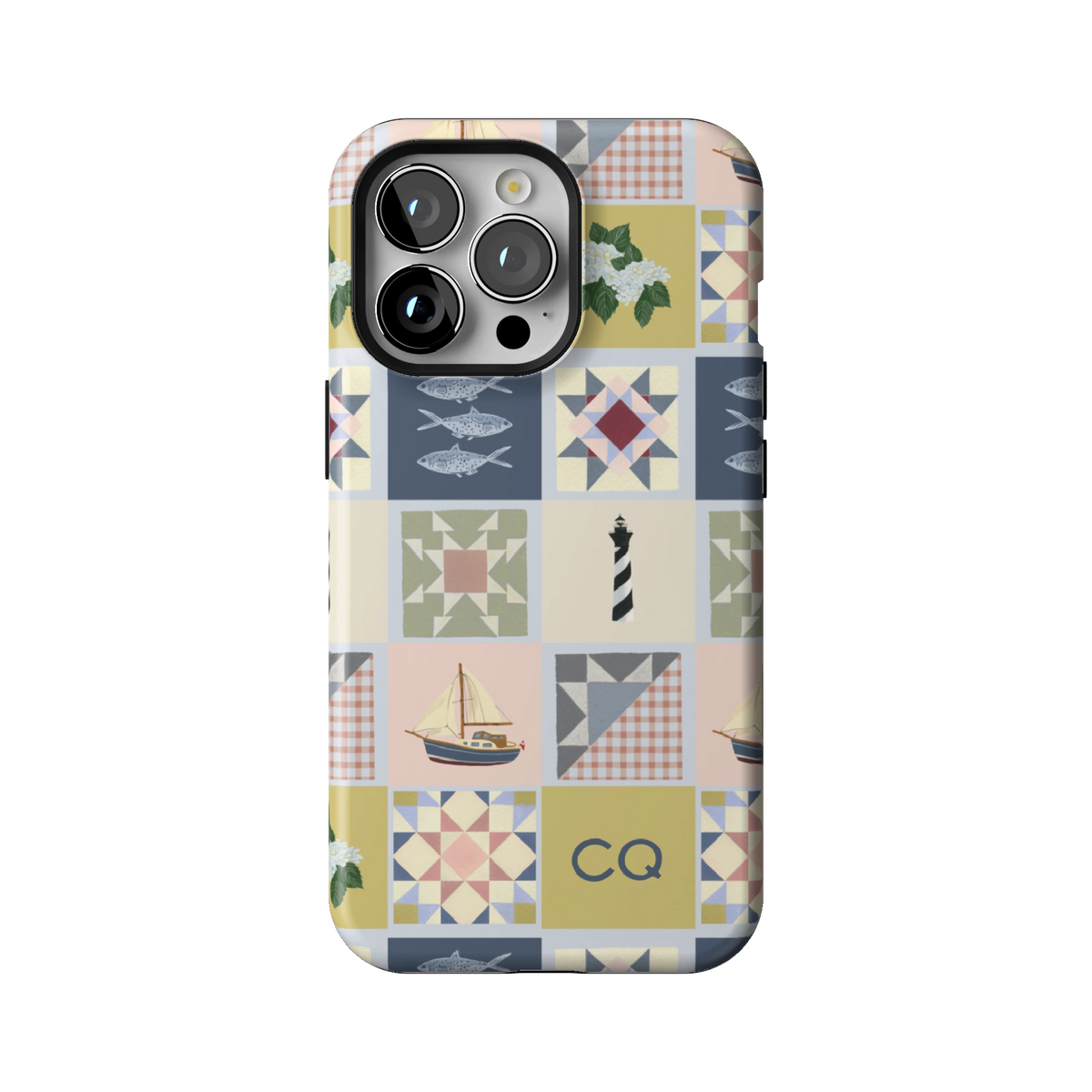 Coastal Quilt Personalized iPhone Case