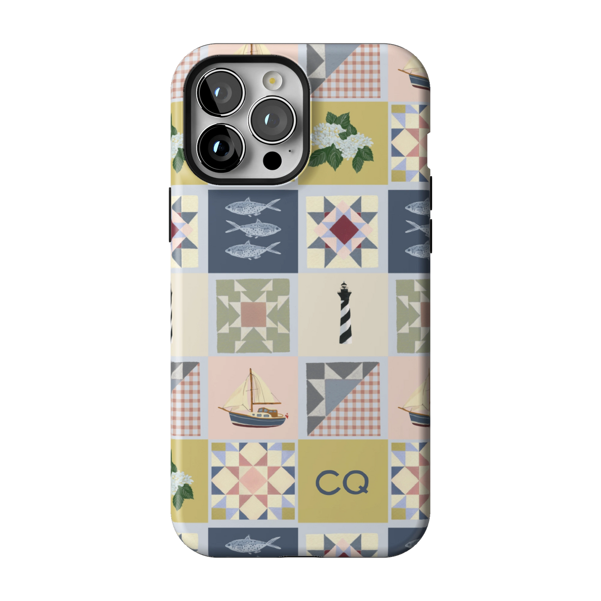 Coastal Quilt Personalized iPhone Case