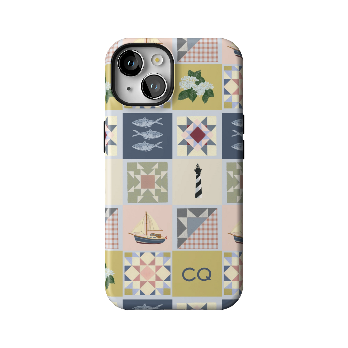Coastal Quilt Personalized iPhone Case