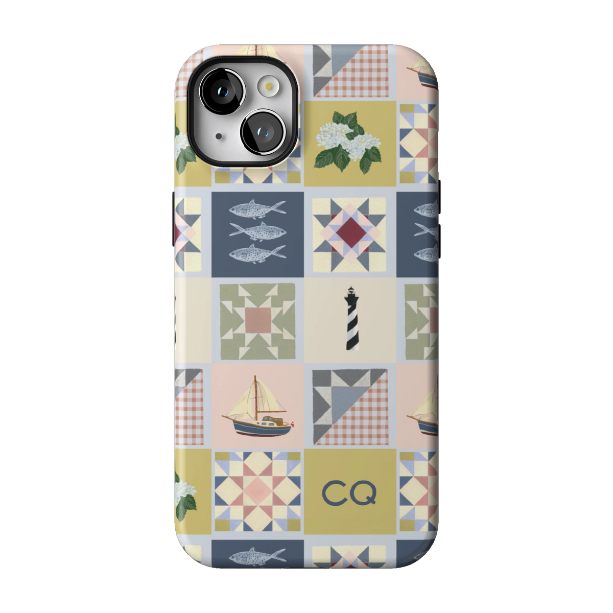 Coastal Quilt Personalized iPhone Case