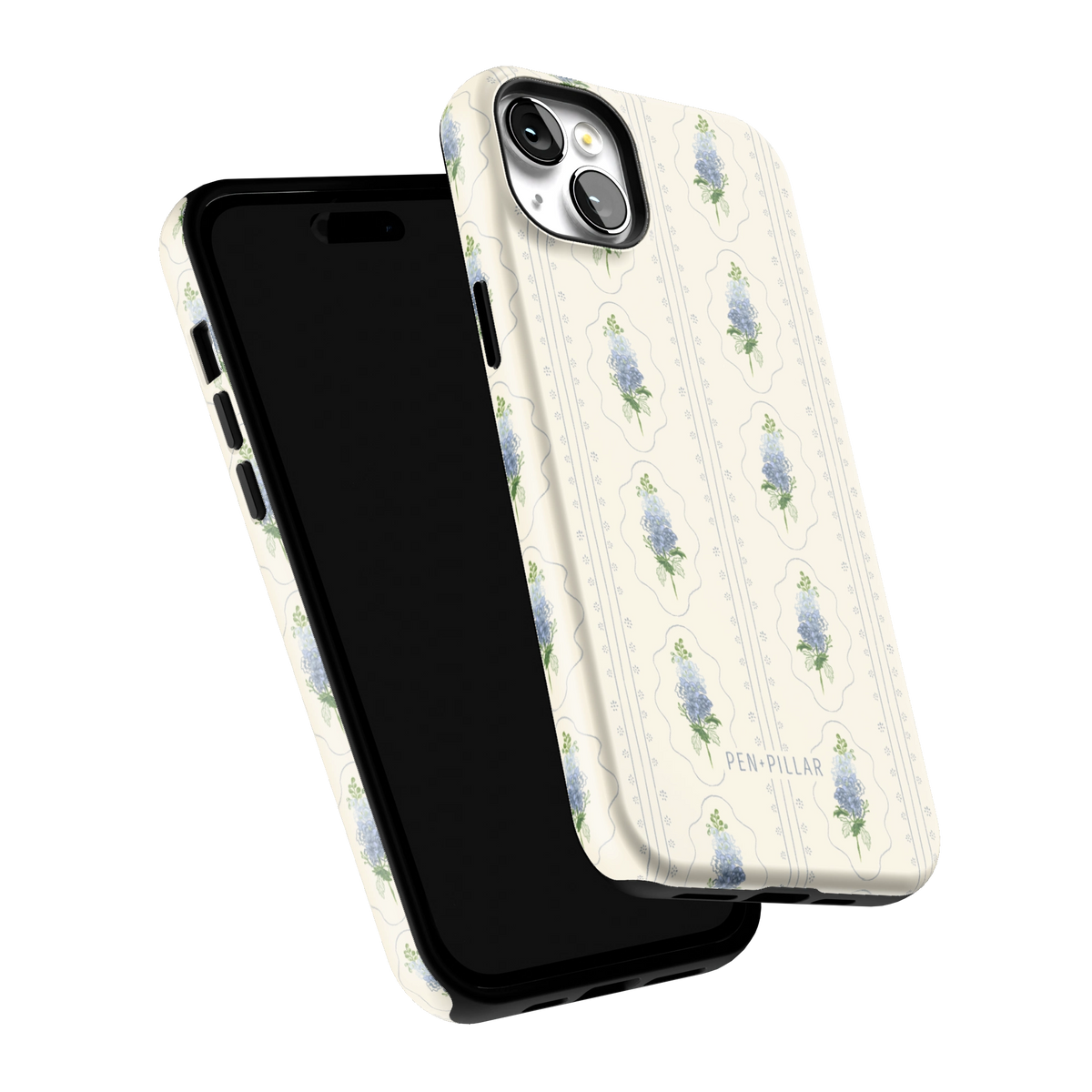 July Birth Month iPhone 14 Plus case tilted to show the raised edges around the screen and camera
