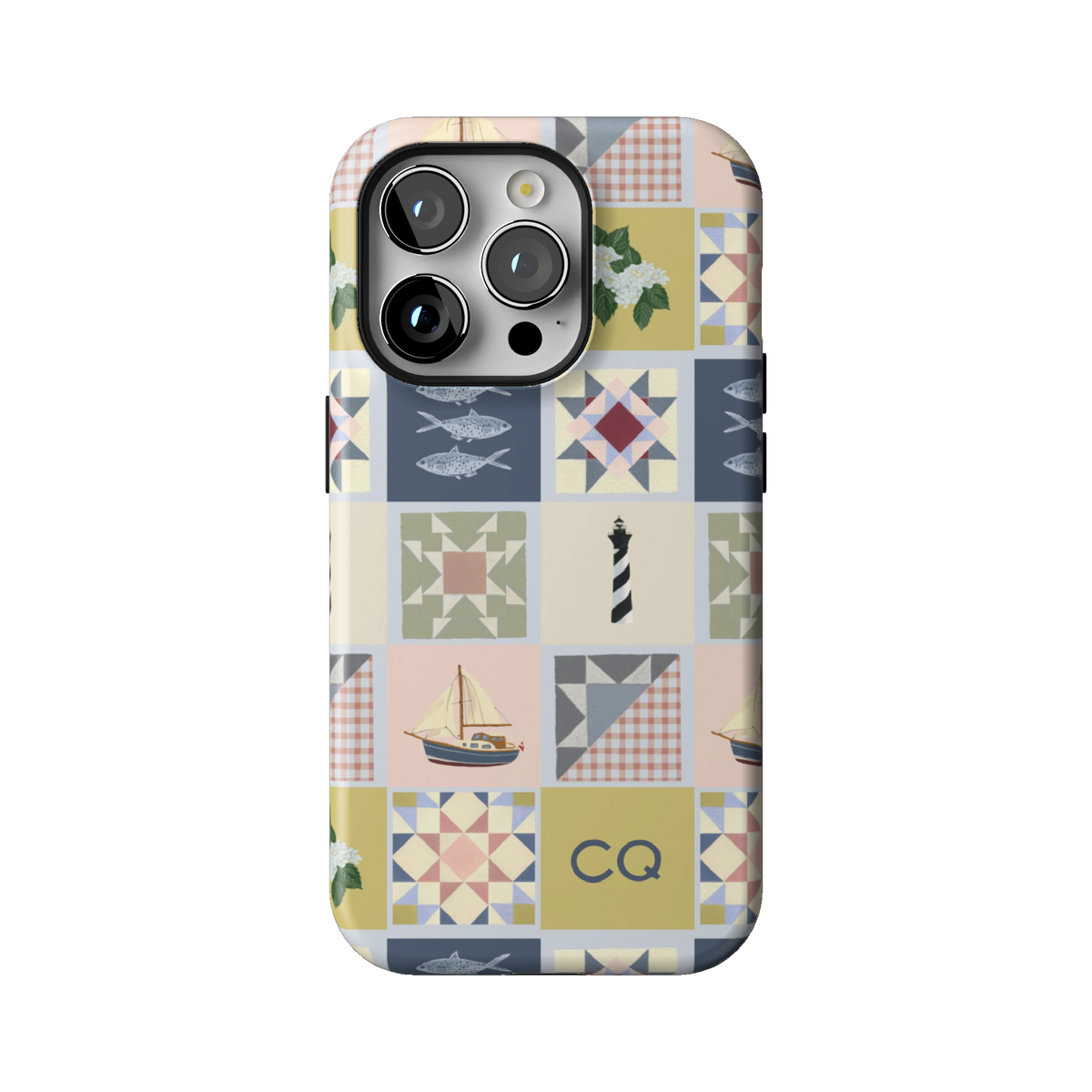 Coastal Quilt Personalized iPhone Case
