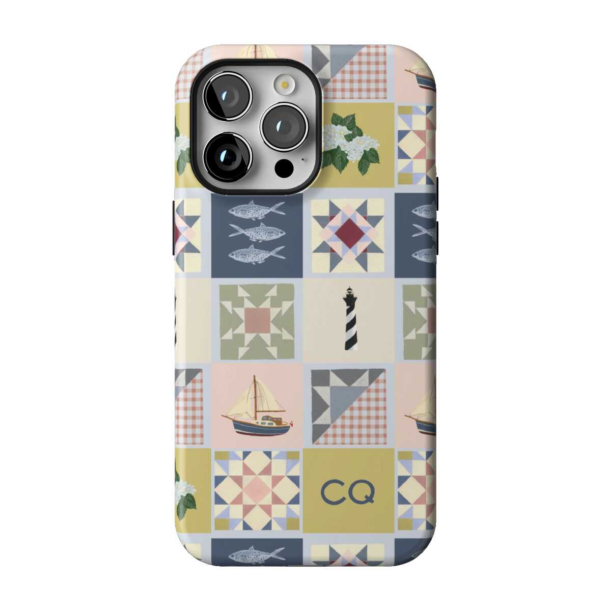 Coastal Quilt Personalized iPhone Case