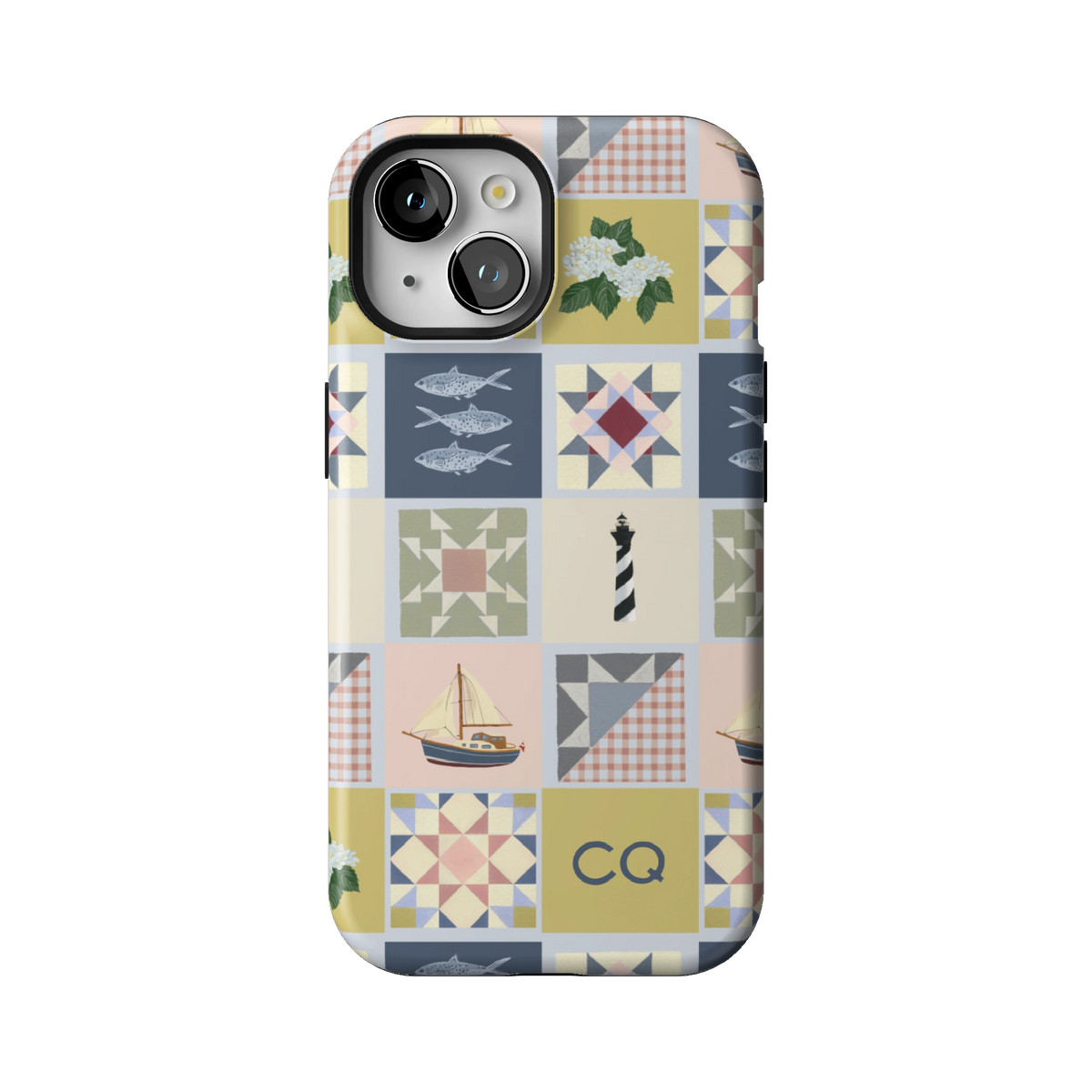 Coastal Quilt Personalized iPhone Case