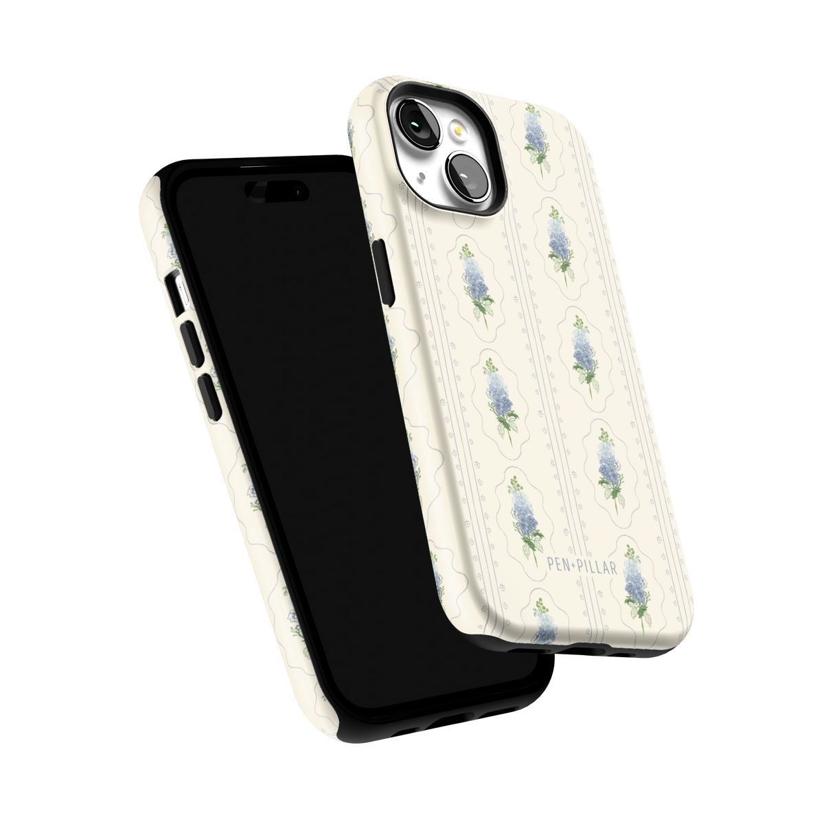 July Birth Month iPhone 15 case tilted to show the raised edges around the screen and camera