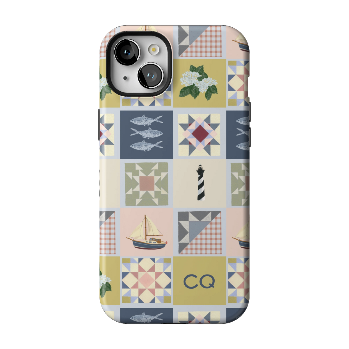 Coastal Quilt Personalized iPhone Case