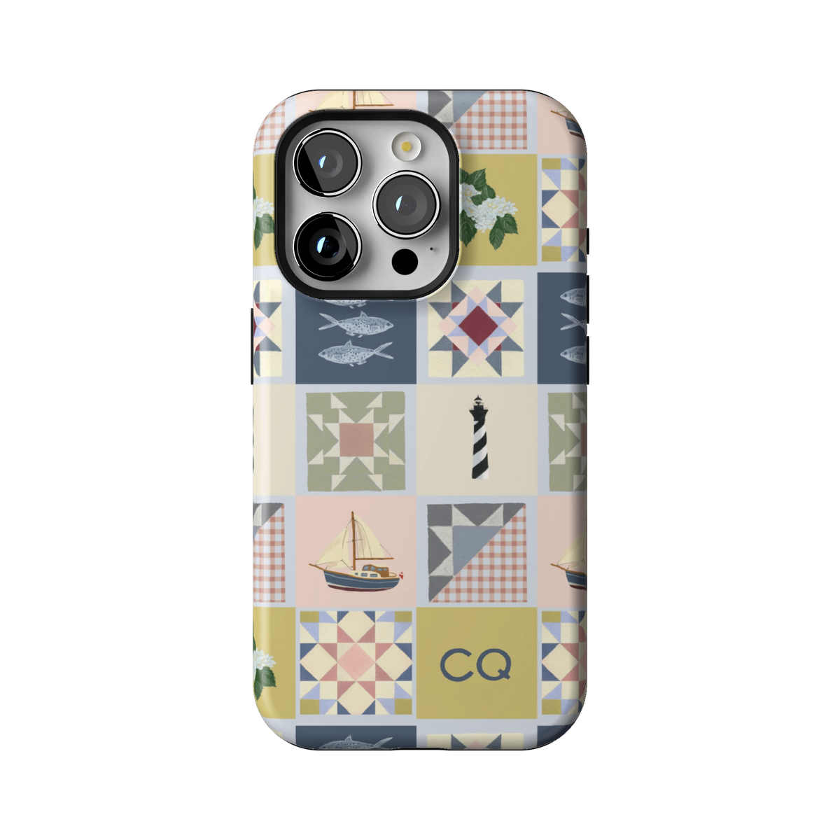 Coastal Quilt Personalized iPhone Case