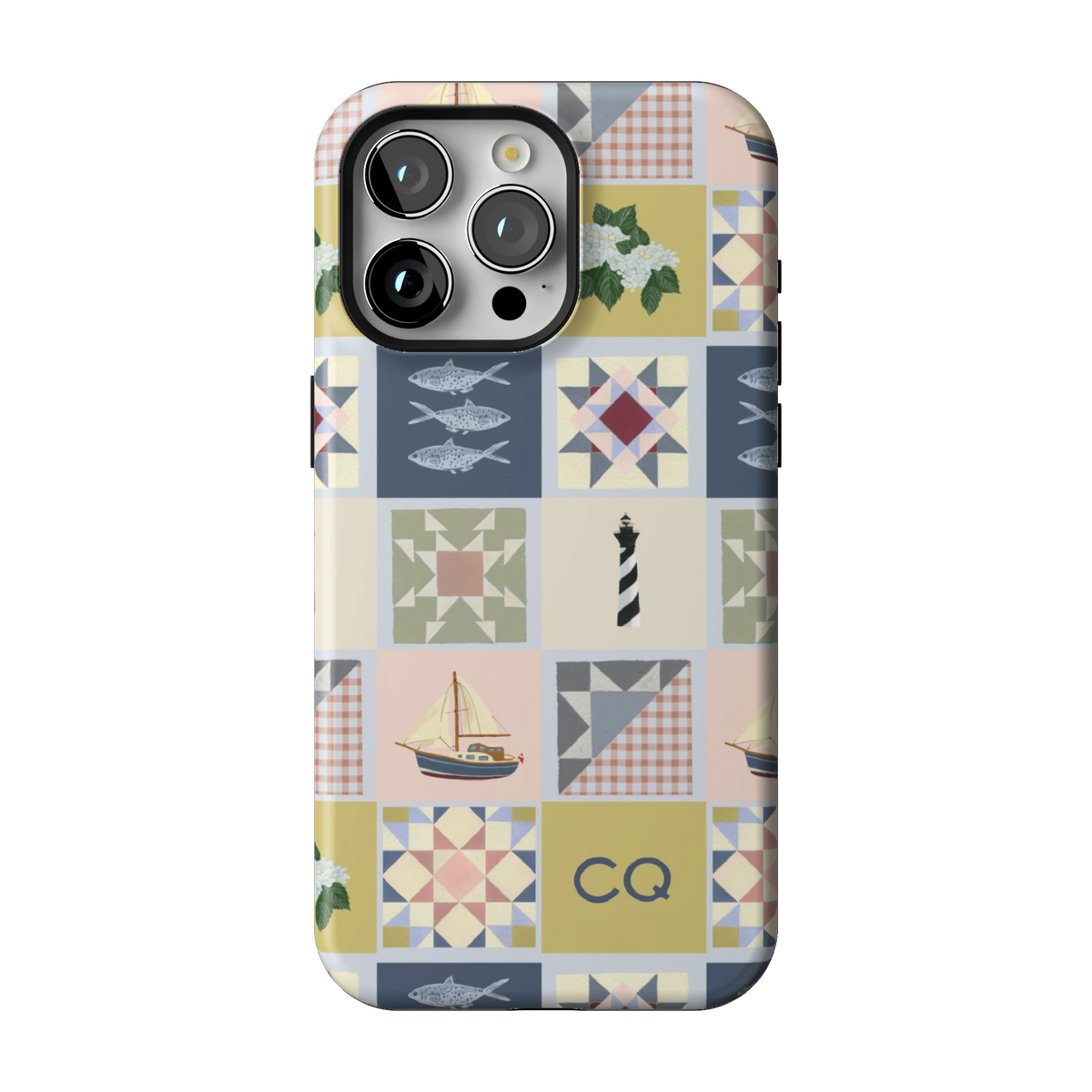 Coastal Quilt Personalized iPhone Case
