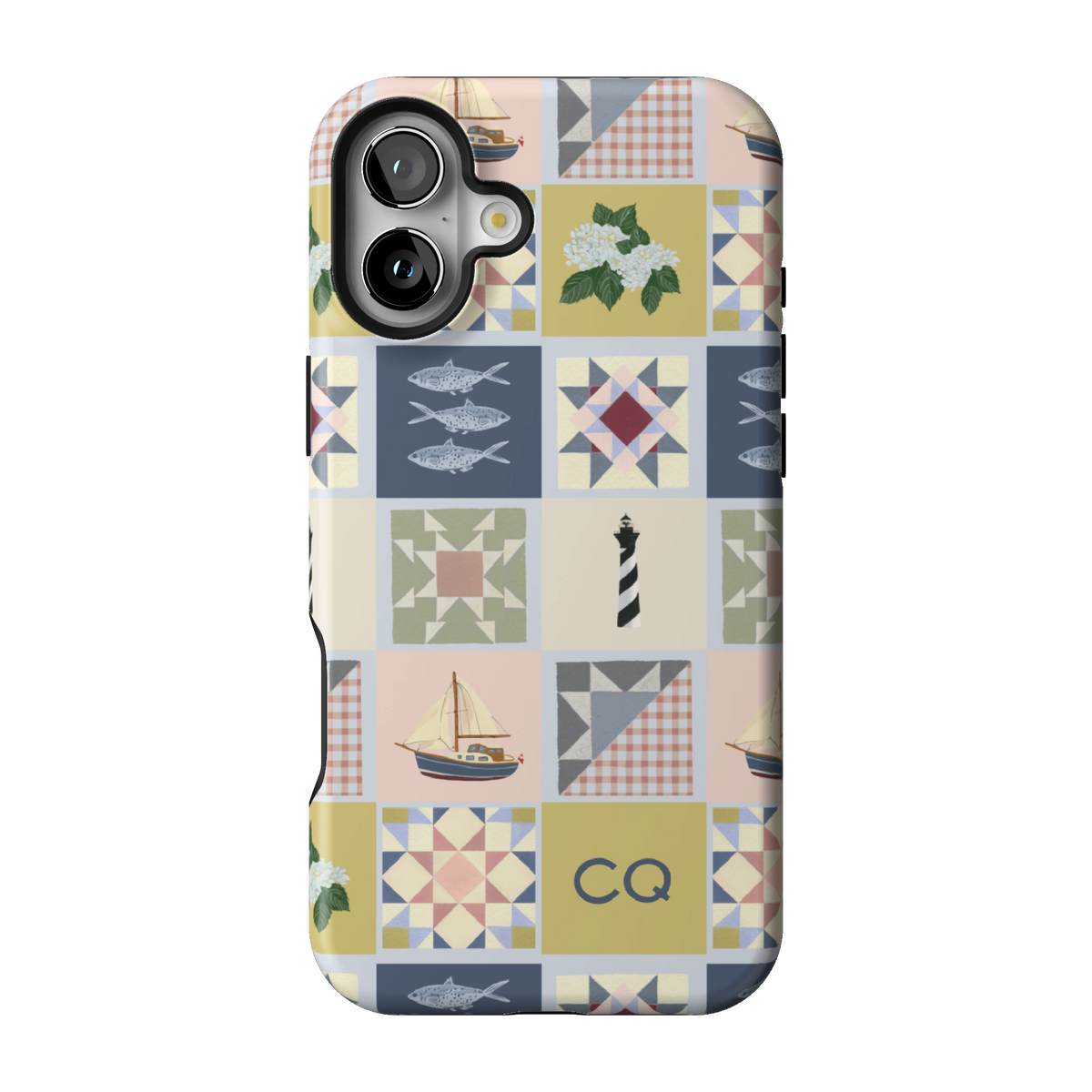 Coastal Quilt Personalized iPhone Case