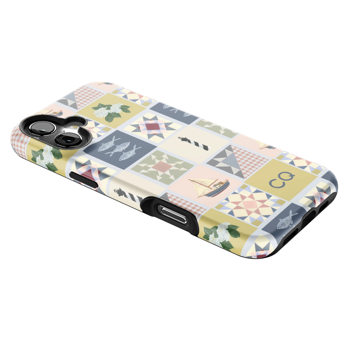 Coastal Quilt Personalized iPhone Case