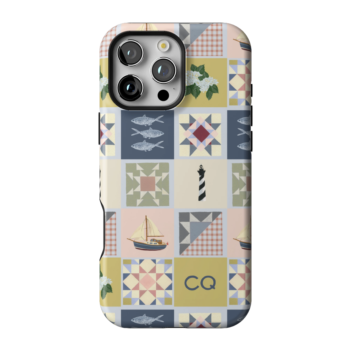 Coastal Quilt Personalized iPhone Case