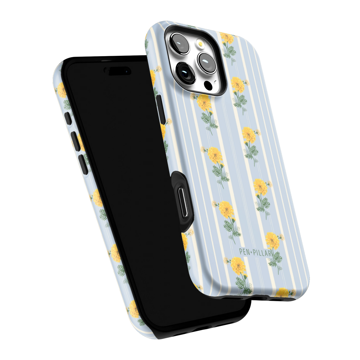 October Birth Month iPhone 16 Pro Max case tilted to show the raised edges around the screen and camera