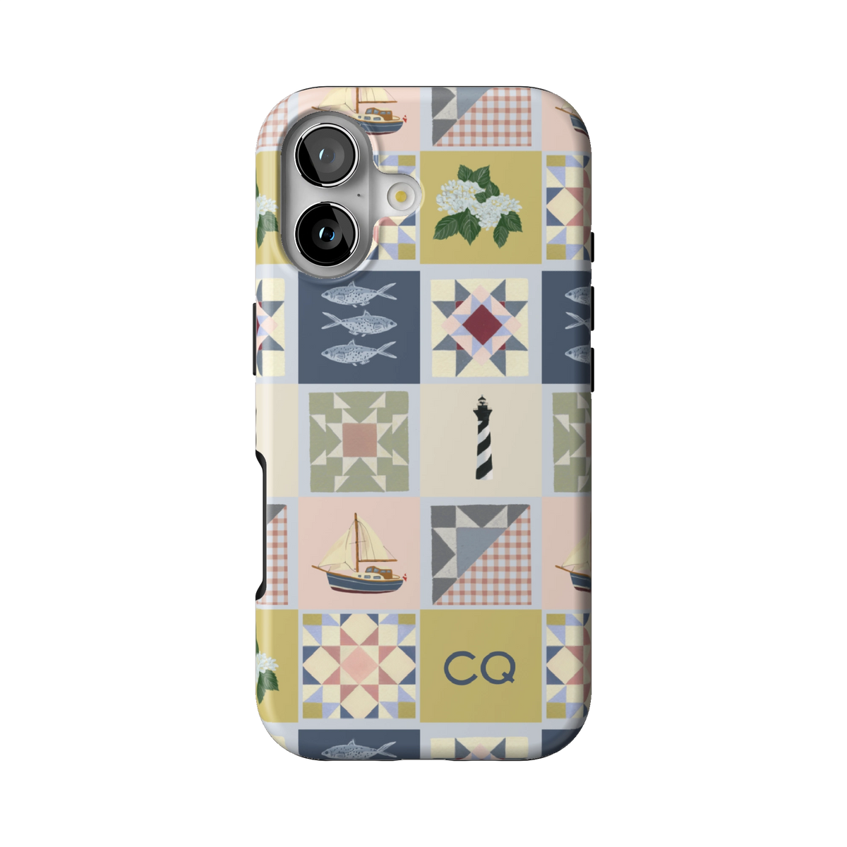 Coastal Quilt Personalized iPhone Case