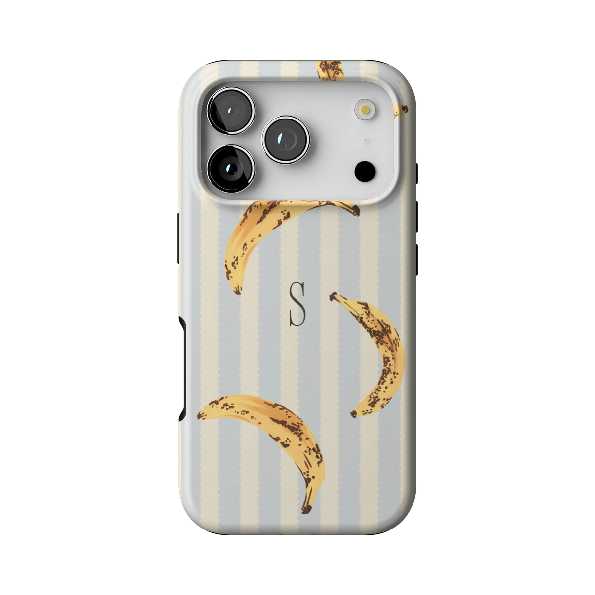 Striped Bananas Personalized iPhone Case