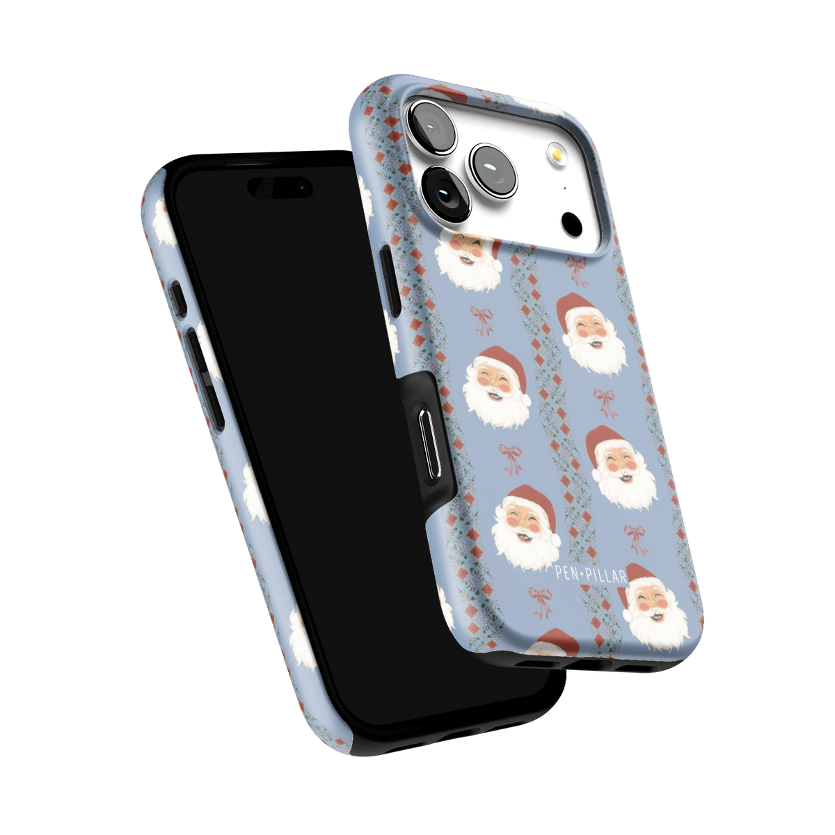 Jolly iPhone 17 Pro case tilted to show the raised edges around the screen and camera
