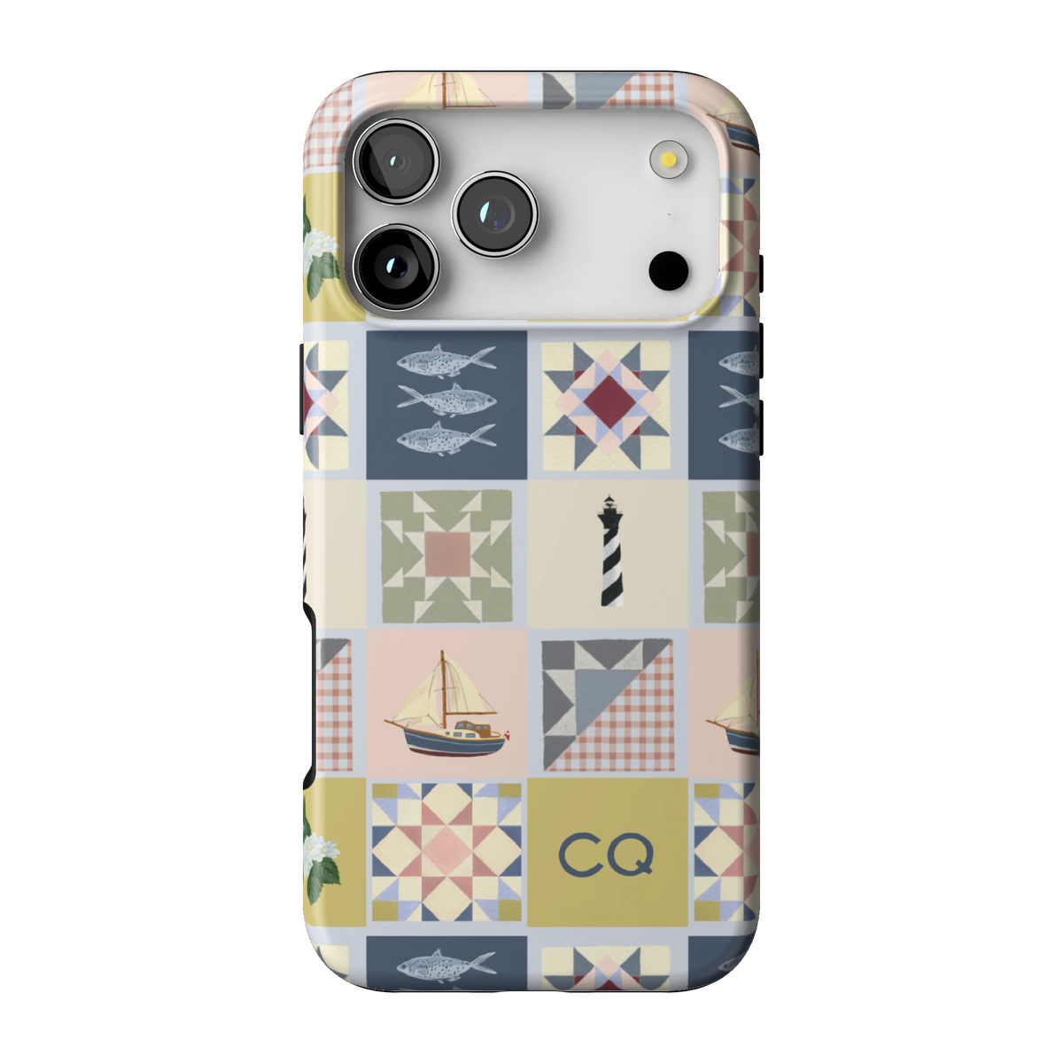 Coastal Quilt Personalized iPhone Case