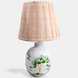 Hand-Painted Rattan Lamp