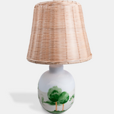 Hand-Painted Rattan Lamp