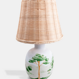 Hand-Painted Rattan Lamp