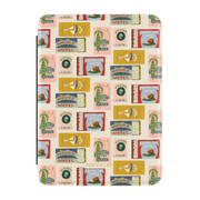 Matchbooks Kindle case, front cover: vintage matchbook covers on blush
