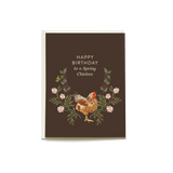 Spring Chicken Birthday Card