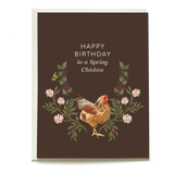 Spring Chicken Birthday Card