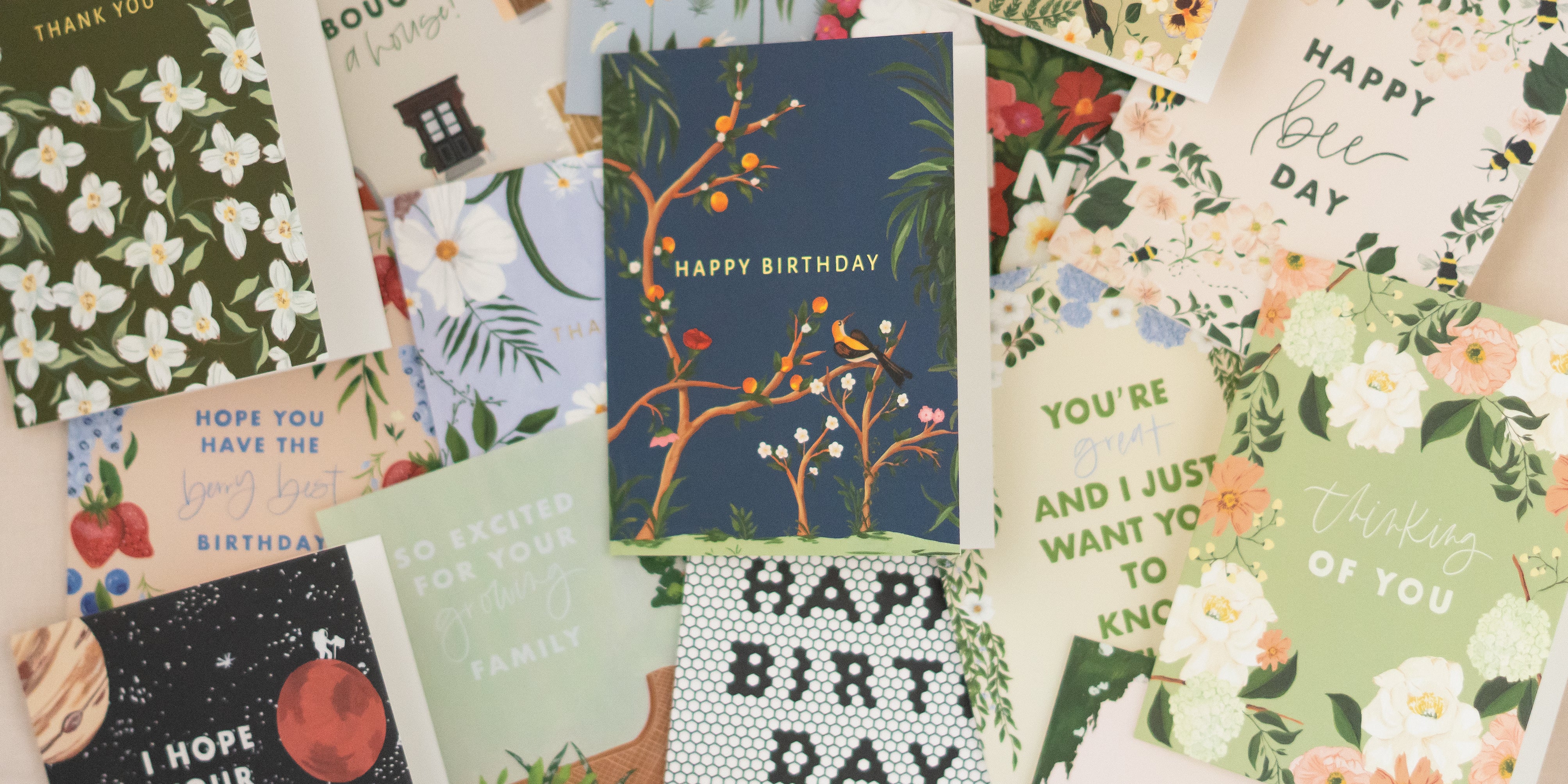 Letterpress greeting cards, Mini cards, Sarah + Maude