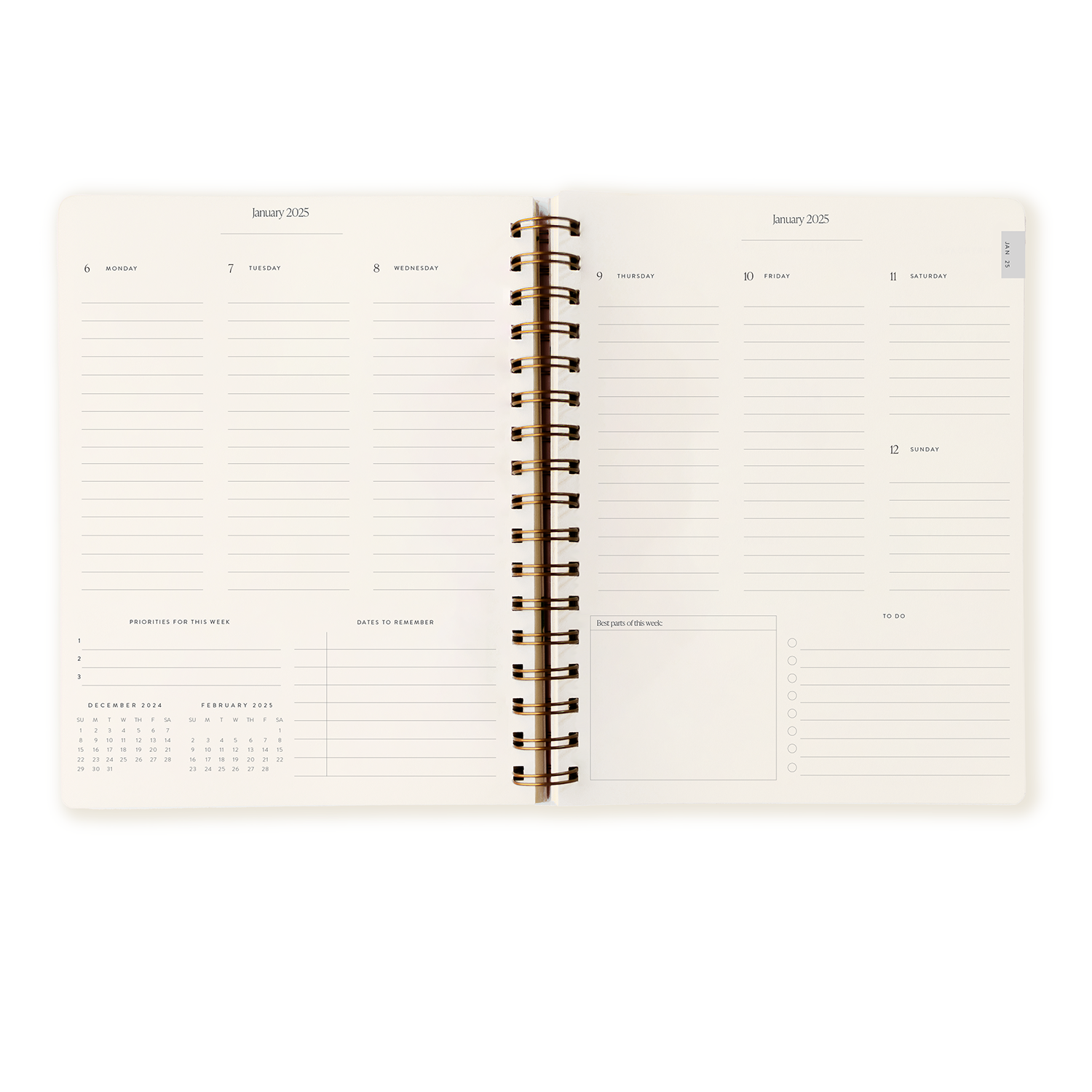 Tiger Vines Weekly Planner