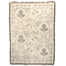 Artichoke woven blanket featuring floral patterns in muted colors with a fringed edge.